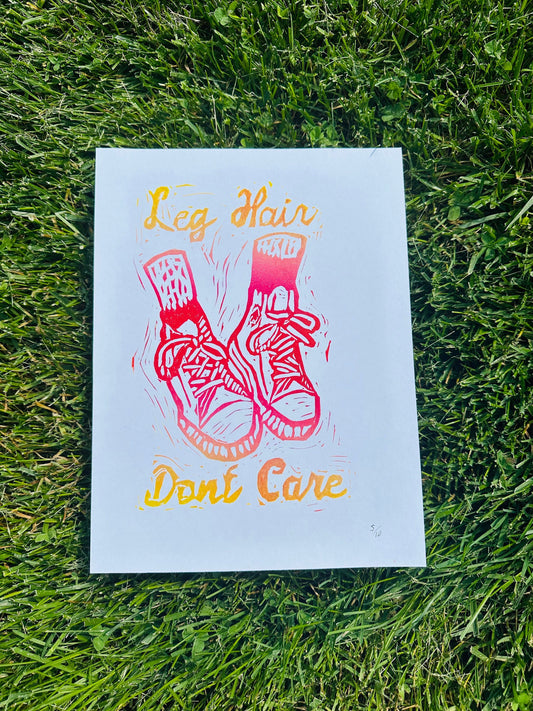 Leg Hair Don’t Care Block Print