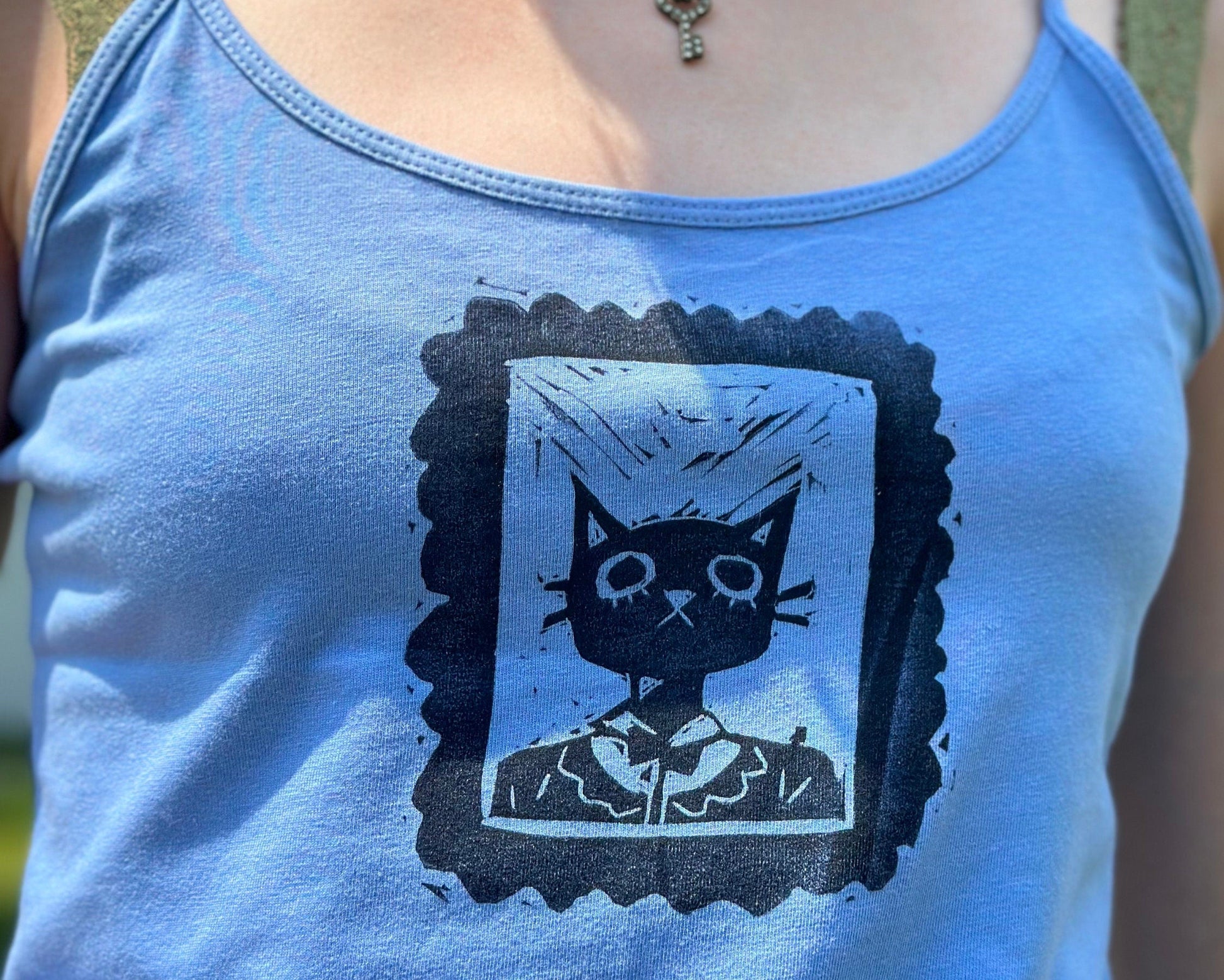 Pretty Kitty Block Printed Tank