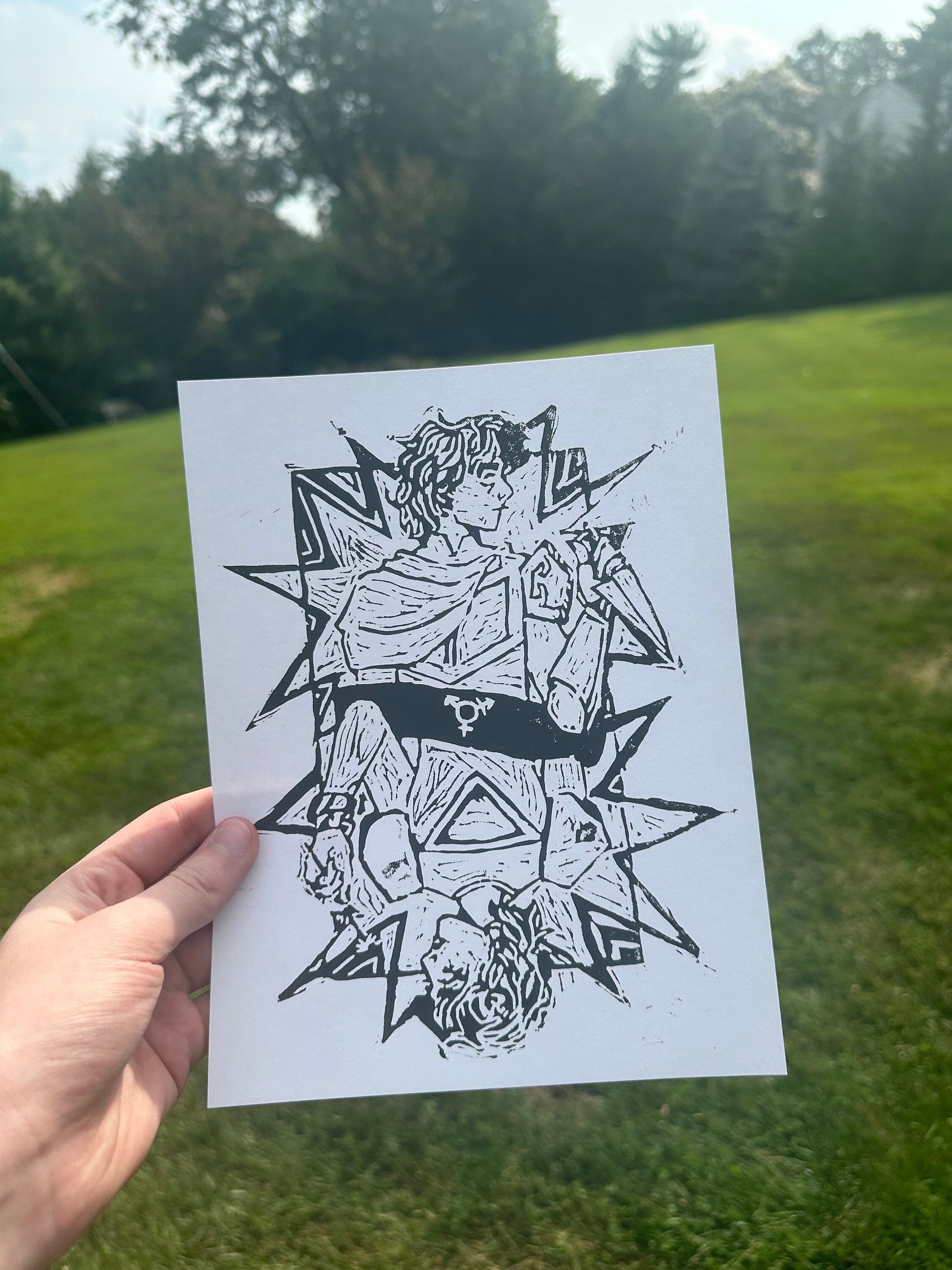 Trans Card Block Print